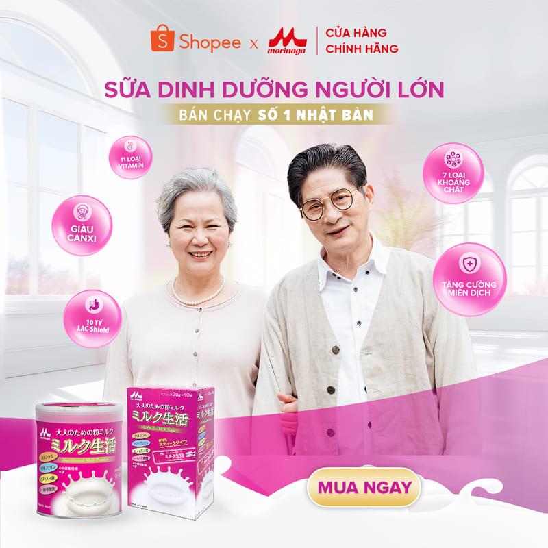 Thực phẩm dinh dưỡng Morinaga với 18 Vitamin và khoáng chất thiết yếu giúp hỗ trợ và cải thiện sức khỏe