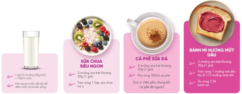 Sữa bột dạng gói cho người lớn Morinaga có thể biến tấu thành nhiều món ăn đa dạng