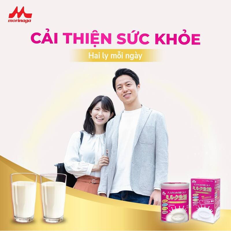 Sữa bột Morinaga là lựa chọn lý tưởng dành cho người trưởng thành muốn chăm sóc sức khỏe từ trong ra ngoài