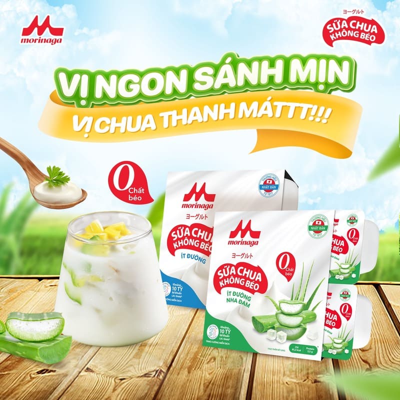 Sữa chua không béo ít đường nha đam Morinaga có thể biến tấu tạo ra nhiều món ăn ngon