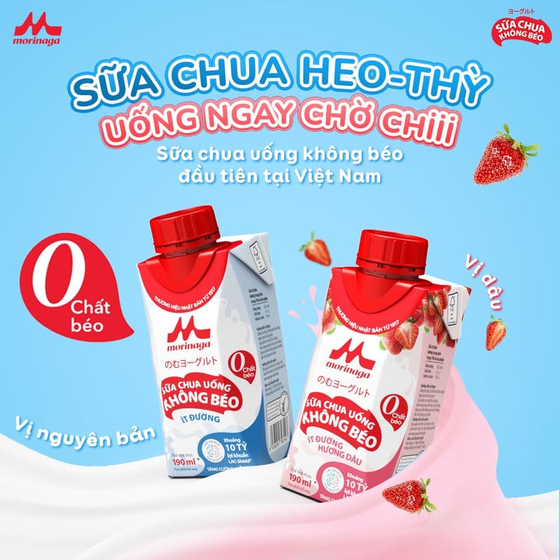 Thay đổi khẩu vị mỗi ngày với vị dâu và vị tự nhiên thơm ngon