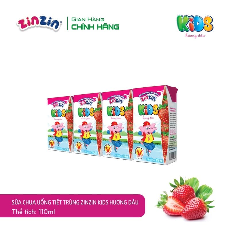 1-2 hộp sữa chua uống mỗi ngày giúp bổ sung năng lượng và lợi khuẩn cần thiết cho hệ tiêu hóa khỏe mạnh của trẻ