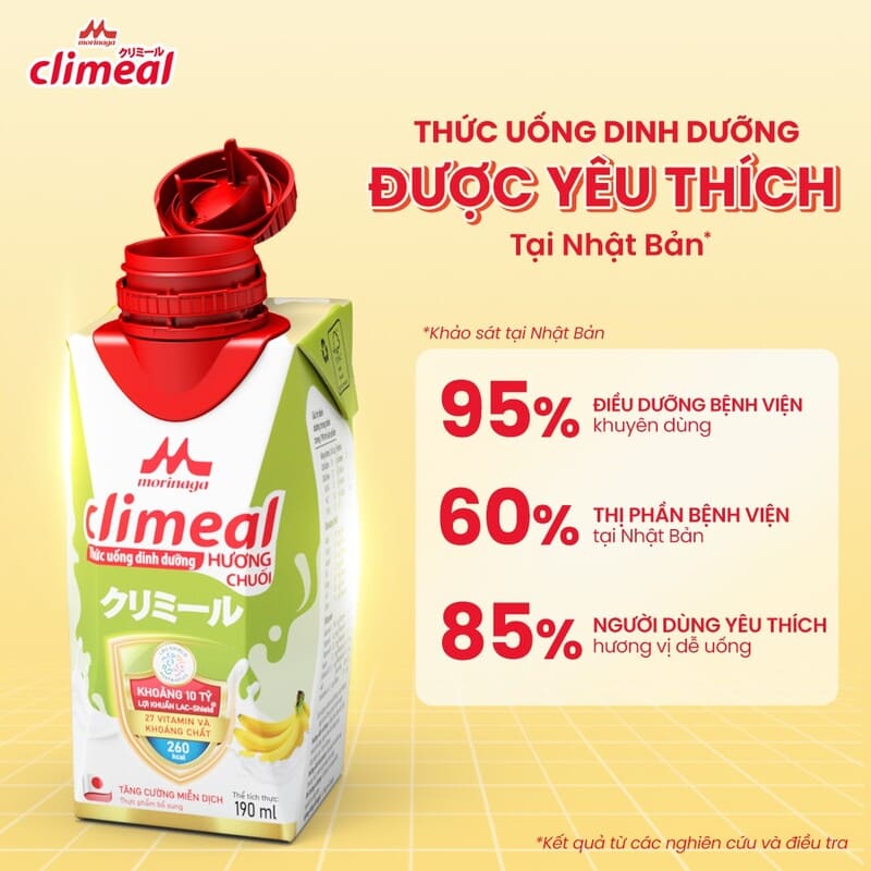 Thức uống Climeal - Thức uống bổ sung dinh dưỡng cân bằng và toàn diện cho người trưởng thành