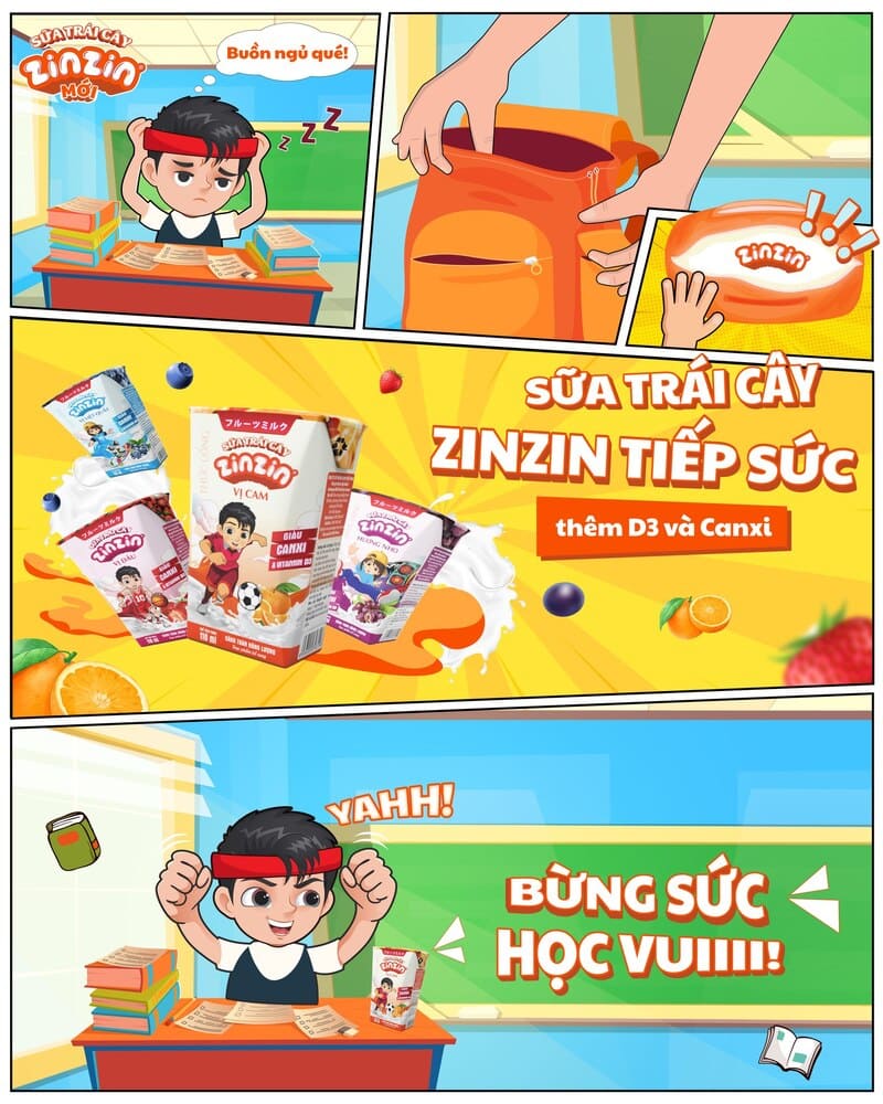 Sữa trái cây ZinZin là lựa chọn lý tưởng để xây dựng nền tảng vững chắc cho hệ xương của trẻ