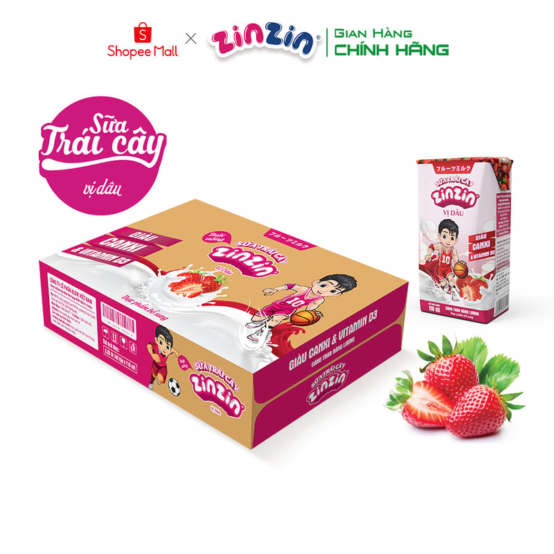 Thức uống sữa trái cây ZinZin là sản phẩm kết hợp giữa sữa và nước trái cây tự nhiên