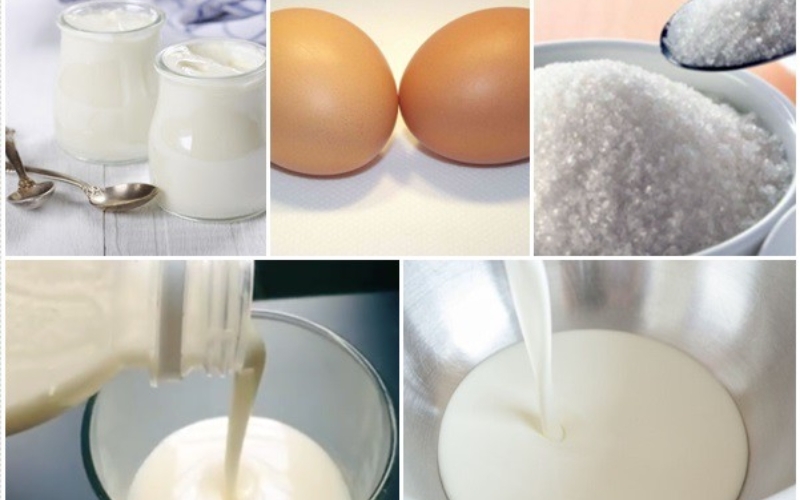 Nguyên liệu làm sữa chua tại nhà