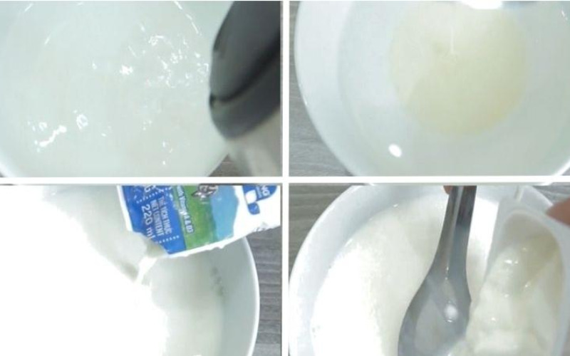 Pha sẵn hỗn hợp sữa và để nguội