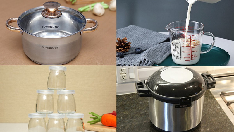 Hãy đảm bảo mọi dụng cụ làm sữa chua được vệ sinh kỹ lưỡng