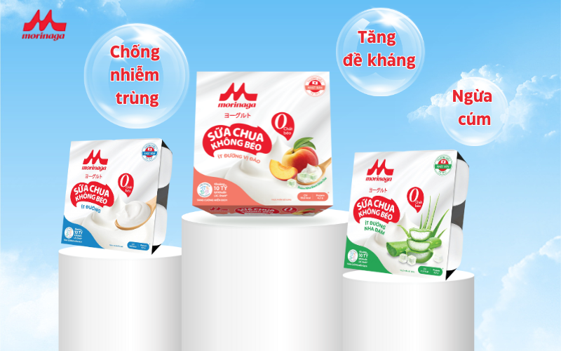 Sữa chua không béo ít đường Morinaga mang đến nhiều lợi ích về sức khỏe