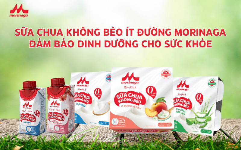 Sữa chua không béo ít đường Morinaga đảm bảo dinh dưỡng, tốt cho sức khỏe