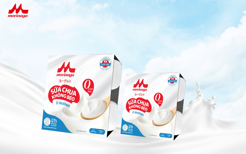 Sữa chua Morinaga không chất béo, giàu lợi khuẩn