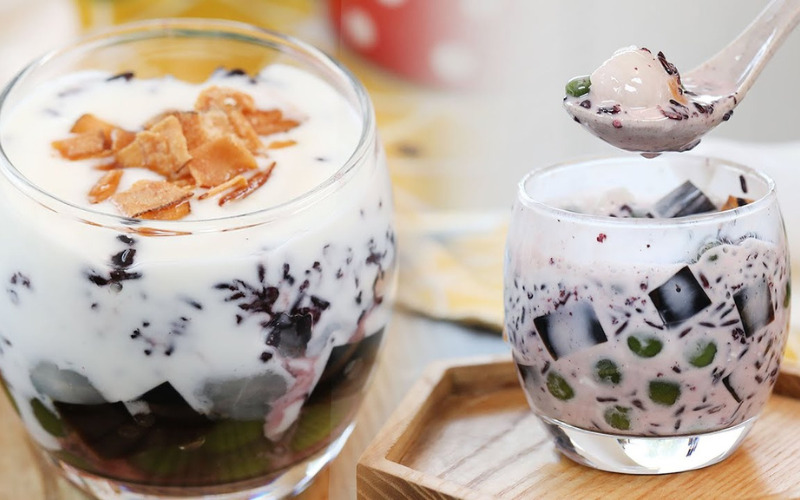 Sữa chua nếp cẩm với trân châu là sự kết hợp độc đáo, mang đến món ăn ngon khó cưỡng