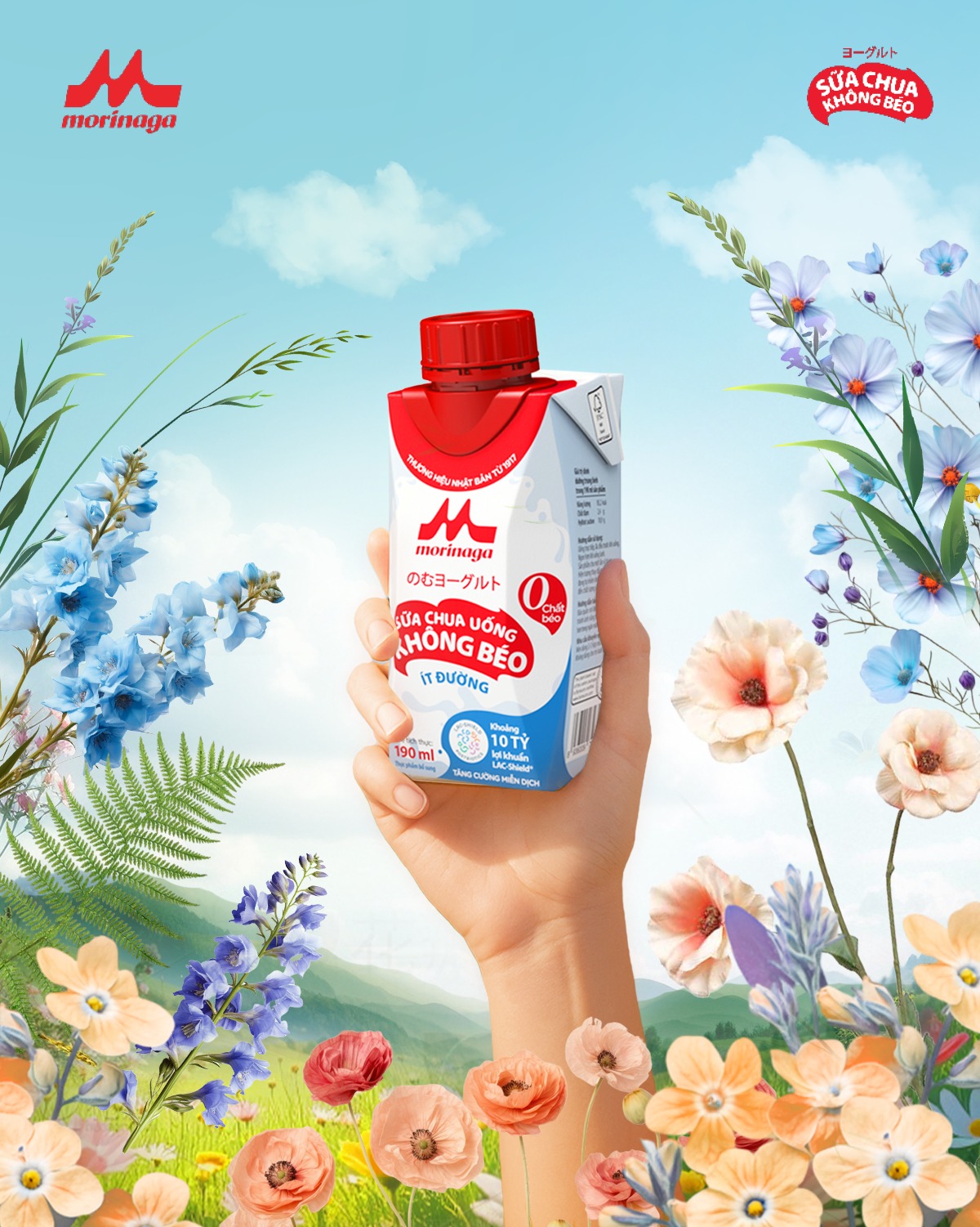 Nếu bạn không có thời gian tự làm tại nhà, có thể lựa chọn sữa chua uống Morinaga để bổ sung dinh dưỡng