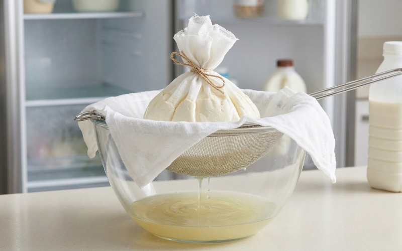 Tách nước để tạo kết cấu sữa chua Hy Lạp