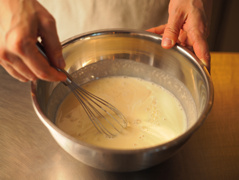 Hoà tan hỗn hợp sữa với nhau