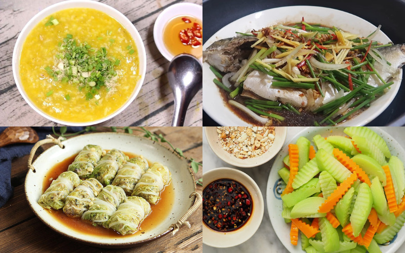 Thực đơn dinh dưỡng sau sinh nhẹ nhàng, ít dầu mỡ