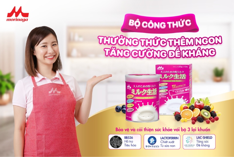 Sữa bột dinh dưỡng Morinaga bổ sung men vi sinh BB536 tốt cho tiêu hoá, miễn dịch