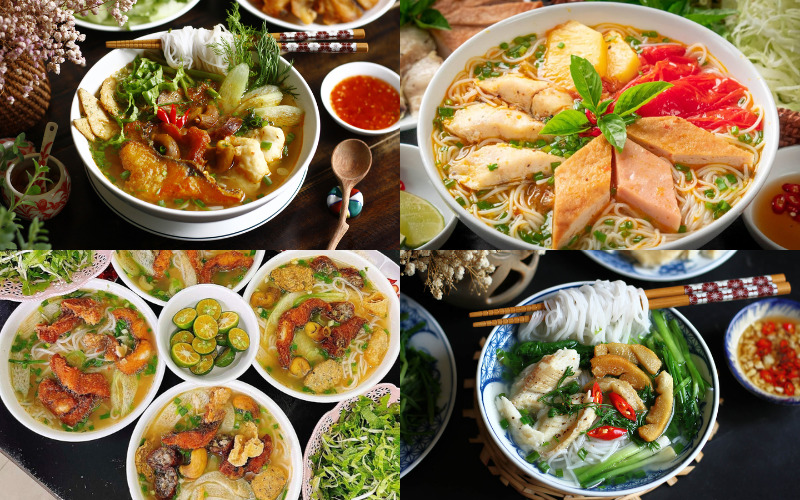 Bún cá với cá, rau sống và nước dùng thanh nhẹ – bữa sáng đầy đủ dinh dưỡng, dễ ăn và cân bằng