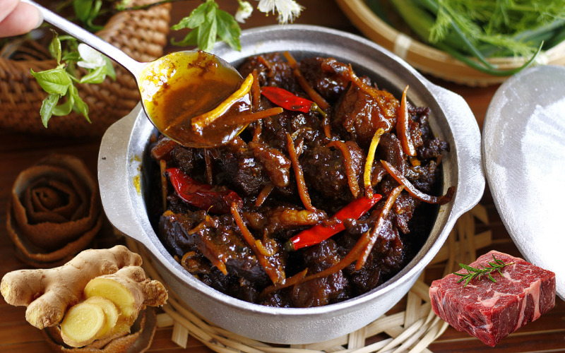 Thịt bò kho gừng