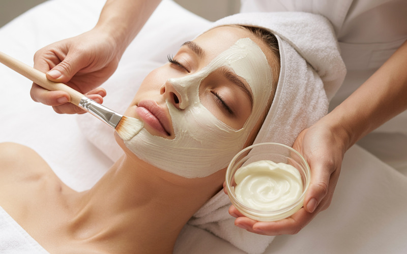 Đắp mặt nạ bằng sữa chua không đường Đắp mặt nạ bằng sữa chua không đường