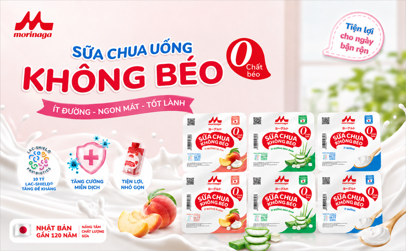 Sữa chua Morinaga không béo ít đường cho bữa phụ ngon miệng, dinh dưỡng Sữa chua Morinaga không béo ít đường cho bữa phụ ngon miệng, dinh dưỡng